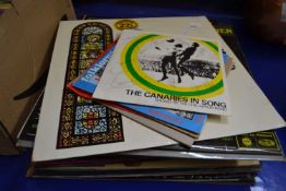 Quantity of 33 rpm records and small number of singles to include "The Canaries in Song" - Norwich