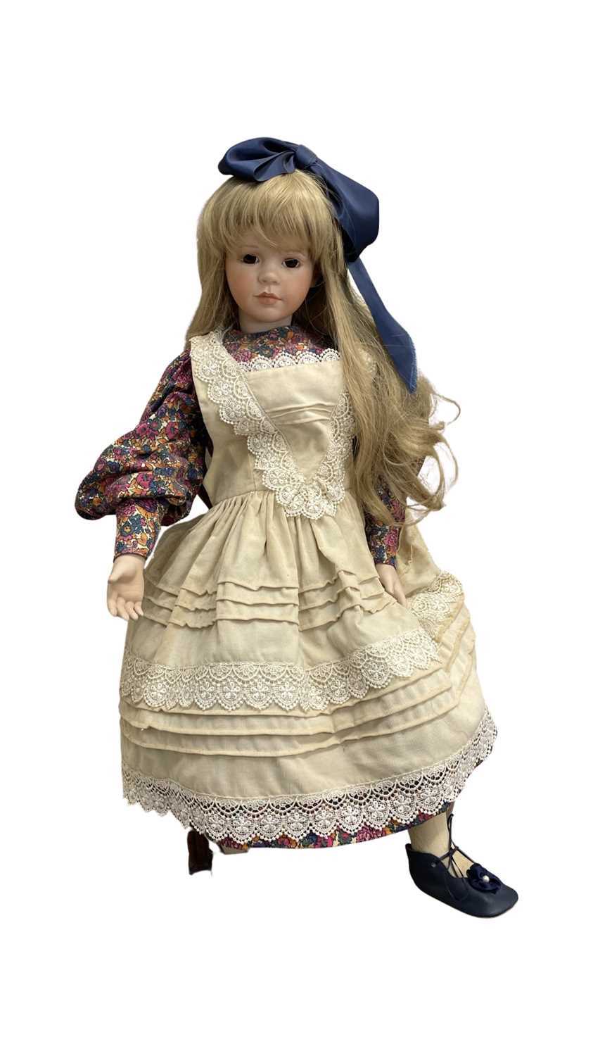 A large porcelain doll by Gracie Dolls, Norfolk (Master Piece Collection - with certificate),