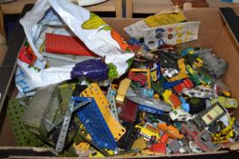 Box containing a quantity of assorted die cast toys etc