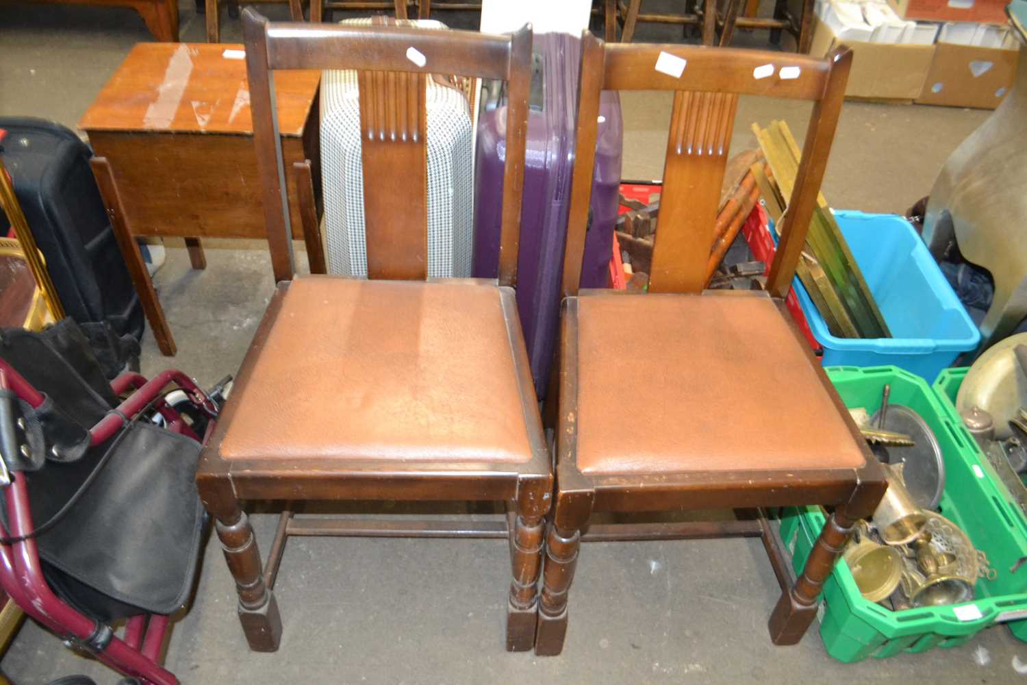 A pair of dining chairs