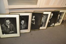 Seven assorted prints of film stars