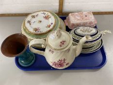 Mixed Lot: Various gilt decorated plates and side plates, sauce tureen, coffee pot and other