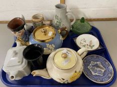 Mixed Lot: Various decorated jugs, teapots and other items