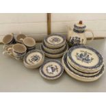 A quantity of Johnson Bros Hearts & Flowers dinner wares