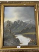 Late 19th Century school study of a Highland scene, oil on board