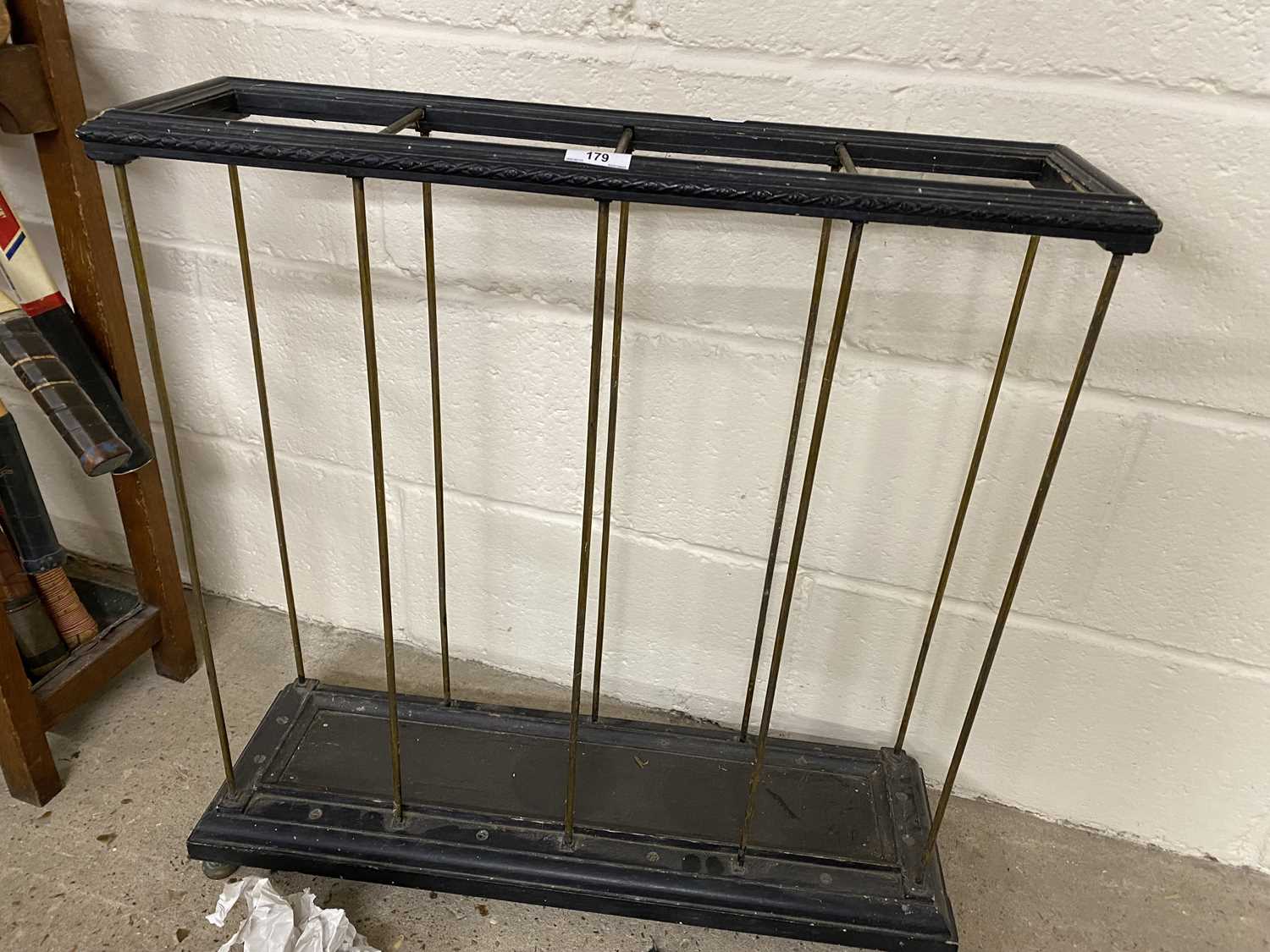 Rectangular metal framed umbrella stand