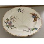 A large Victorian oval drainer meat plate with Oriental decoration