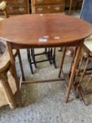 Small Edwardian oval topped table, 61cm wide