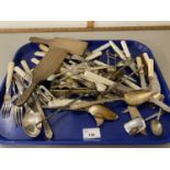 A tray of various assorted cutlery
