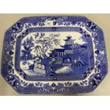 Willow pattern meat plate