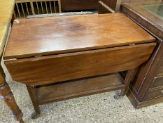 Mahogany drop leaf tea trolley