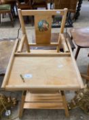 Child's vintage metamorphic high chair ( can fold to a desk)