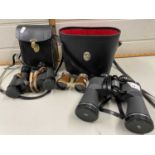 Mixed Lot: Two pairs of binoculars and a pair of opera glasses