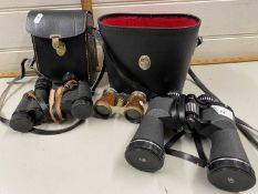 Mixed Lot: Two pairs of binoculars and a pair of opera glasses