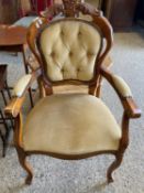 Reproduction continental style armchair