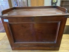 Late 19th Century mahogany Clerks cabinet with drop down front opening to a interior with small