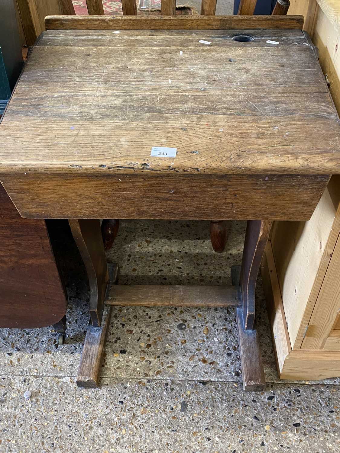 Vintage oak school desk