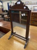 Small Georgian mahogany framed swing dressing table mirror, 61cm high