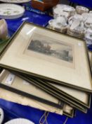 Collection of mixed pictures to include a selection of 19th Century engravings of views of Norwich