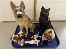 Mixed Lot: Various animal ornaments to include Beswick King Charles Spaniels