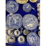 Quantity of Copeland Spode blue Italian table wares
