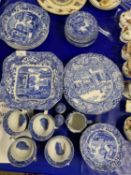 Quantity of Copeland Spode blue Italian table wares