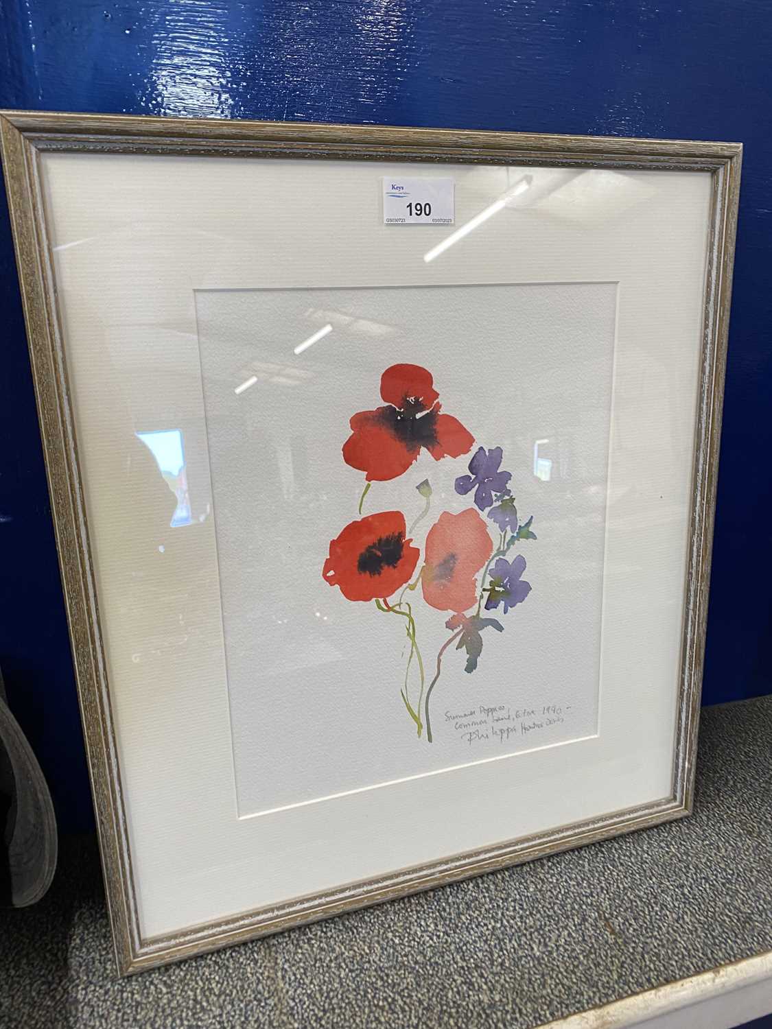 Philippa Heather Jones, Summer Poppies, signed and dated 1990, framed and glazed