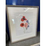 Philippa Heather Jones, Summer Poppies, signed and dated 1990, framed and glazed