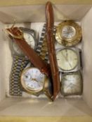 Box of various assorted wristwatches