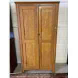 Late 19th or early 20th Century painted pine two door cupboard