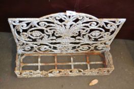 White painted cast iron garden wall bracket