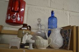 Mixed Lot: Spirit decanter, various assorted ceramics and glass