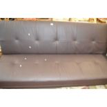 Brown sofa bed, approx 2 metres long