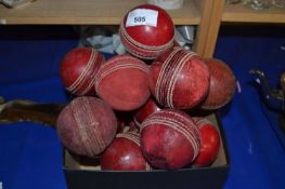 Box of cricket balls