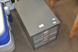 Set of five drawer metal filing cabinet