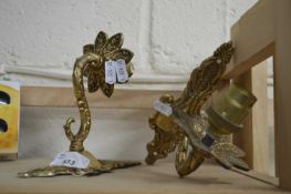 Pair of brass wall sconces