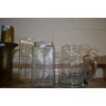 Mixed Lot: Various assorted glass jugs and vases