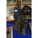 Three soul journeys bronze resin figures