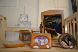 Mixed Lot: Small study of a fox, a dressing table mirror and other assorted items