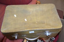 Pale green vintage suitcase