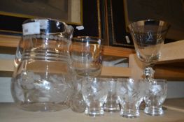 Mixed Lot: Glass jug and other assorted items