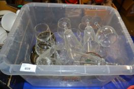 One box of mixed drinking glasses