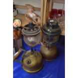 Two vintage paraffin lamps