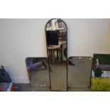 Pair of rectangular wall mirrors with a similar arched wall mirror (3)