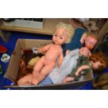 Box of various assorted dolls