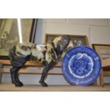 Mixed Lot: Contemporary model of a horse together with a Royal Doulton coronation plate 1911