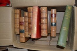 Leather and cloth bound editions of Dickens and others