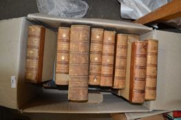 Quantity of assorted books to include leather and cloth bound editions of Dickens and others