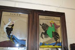 Two reproduction Vogue picture mirrors