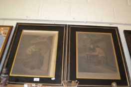 Pair of 19th Century coloured prints after George Moreland